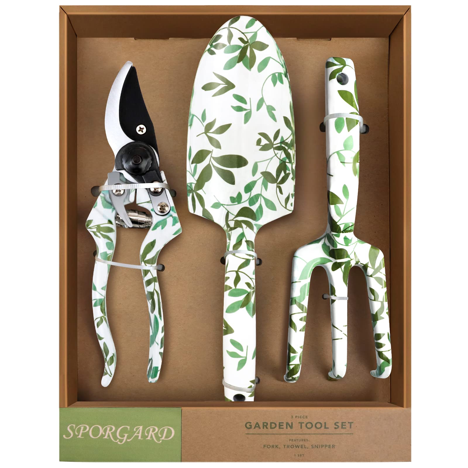 Amazon.com : Sporgard 3 Piece Aluminum Garden Tool Set with Floral